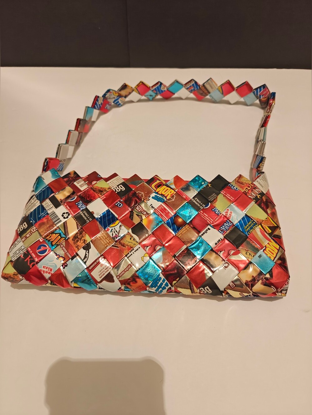 Unique Vintage Retro Candy Gum Wrapper Purse Shoulder Bag~Recycle Eco